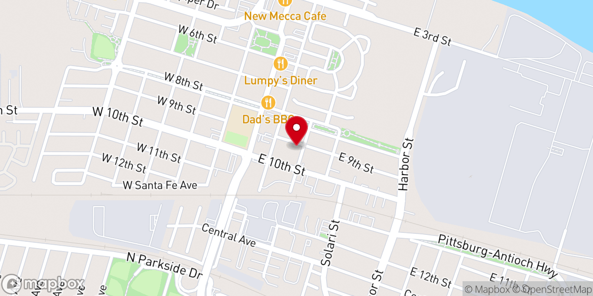 Map showing location of Pittsburg Seventh-day Adventist Church