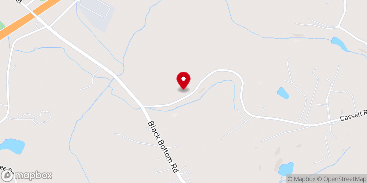 Map showing location of Pickens County Baptist Camp Meeting