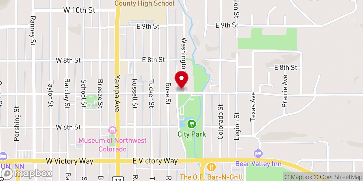 Map showing location of The Church Of God, Craig, CO