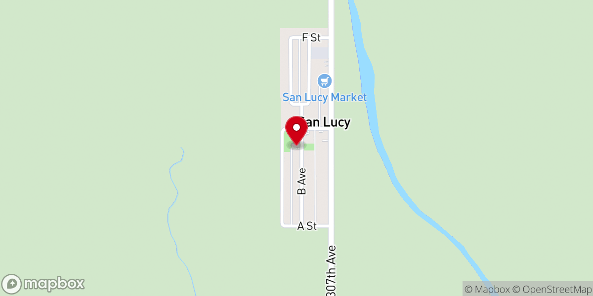 Map showing location of Santa Lucia Church