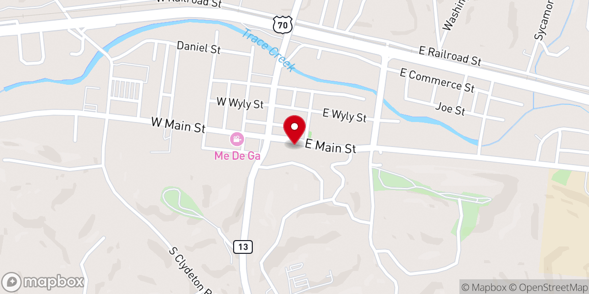 Map showing location of Humphreys County Chamber-Commerce