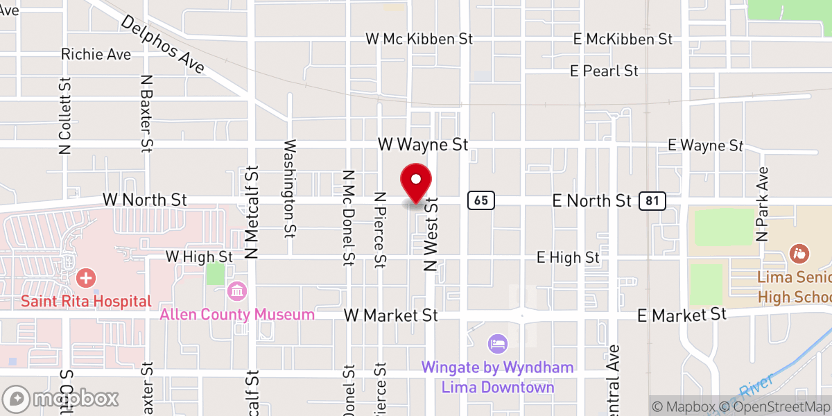 Map showing location of Church on the Rock