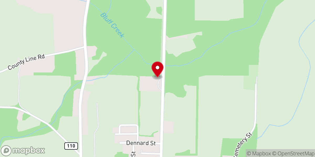 Map showing location of Oaks Community Church