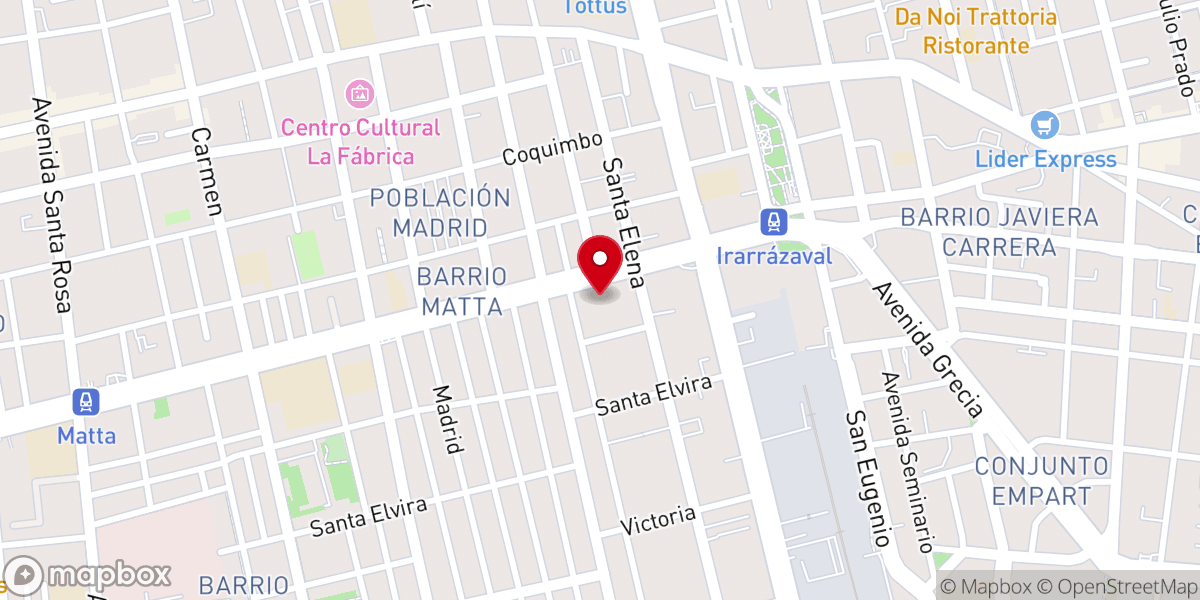 Map showing location of Parroquia San Andrés