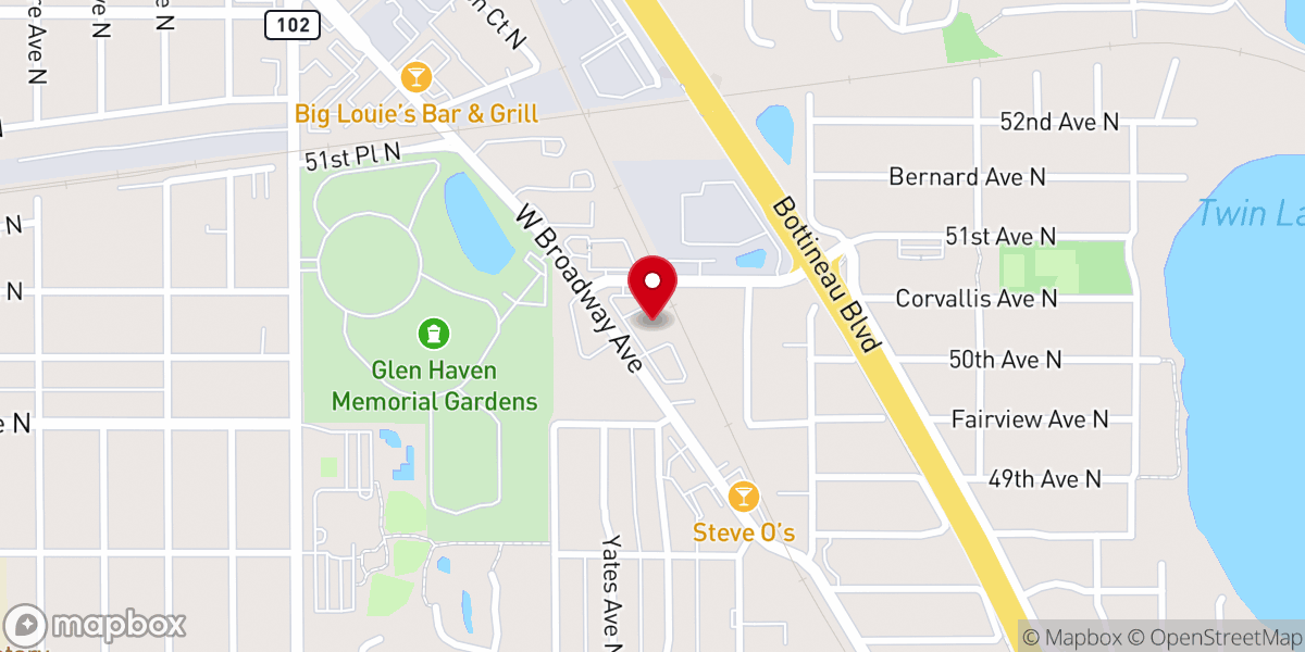Map showing location of Cornerstone Church Crystal