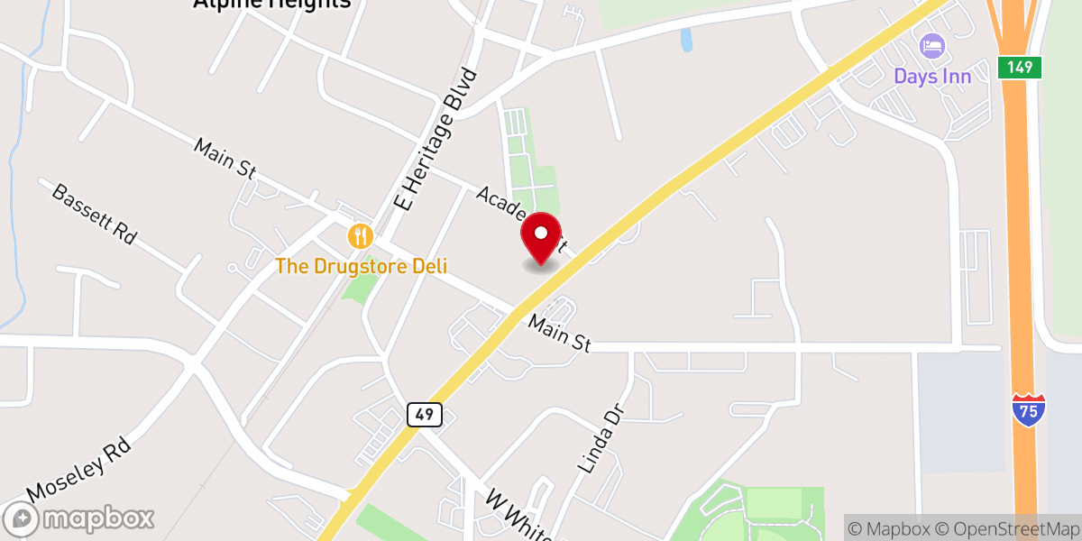 Map showing location of Rhema International Ministried