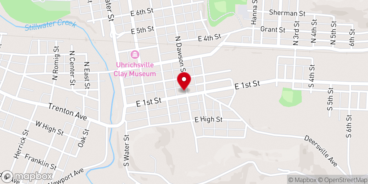 Map showing location of Uhrichsville Church of the Nazarene