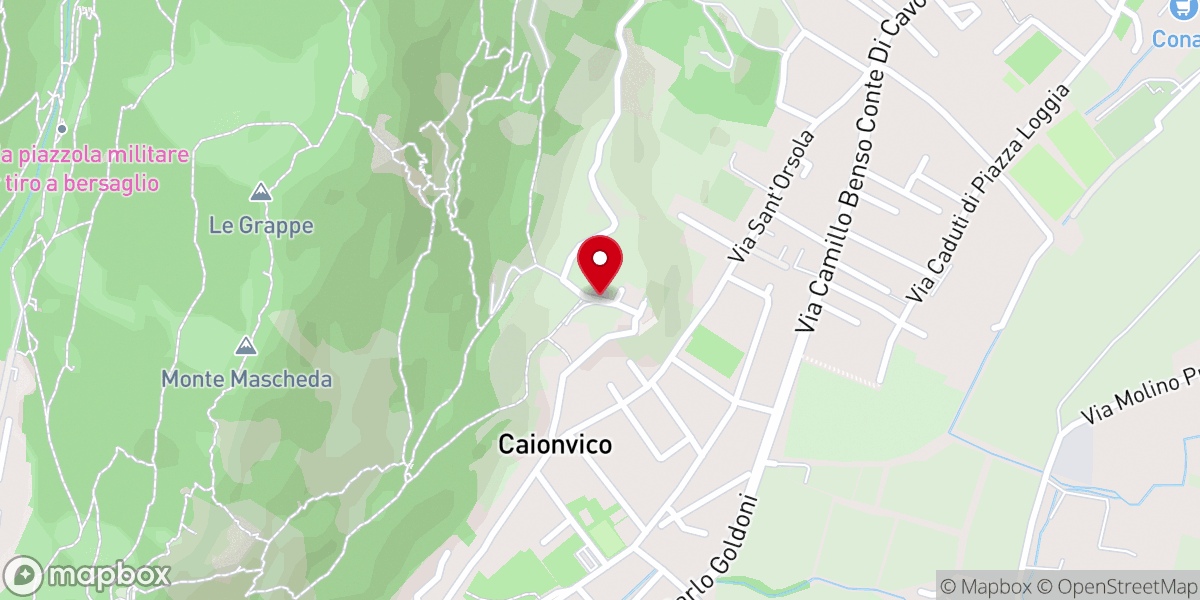Map showing location of Cappella del viandante