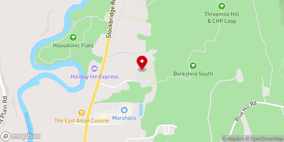 Map showing location of Berkshire South Regional Community Center