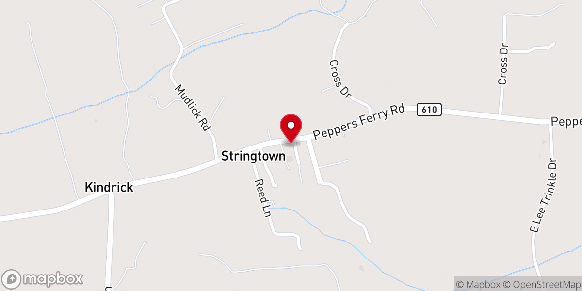 Map showing location of Iglesia Nueva Vida Pentecostal Wytheville
