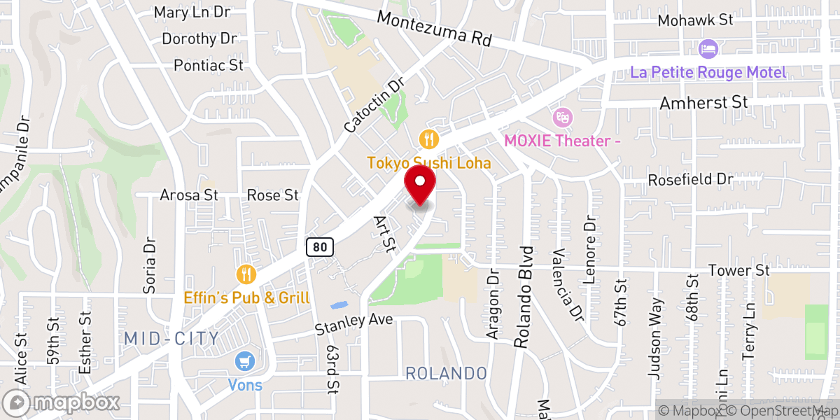 Map showing location of Seminole Drive Church of Christ