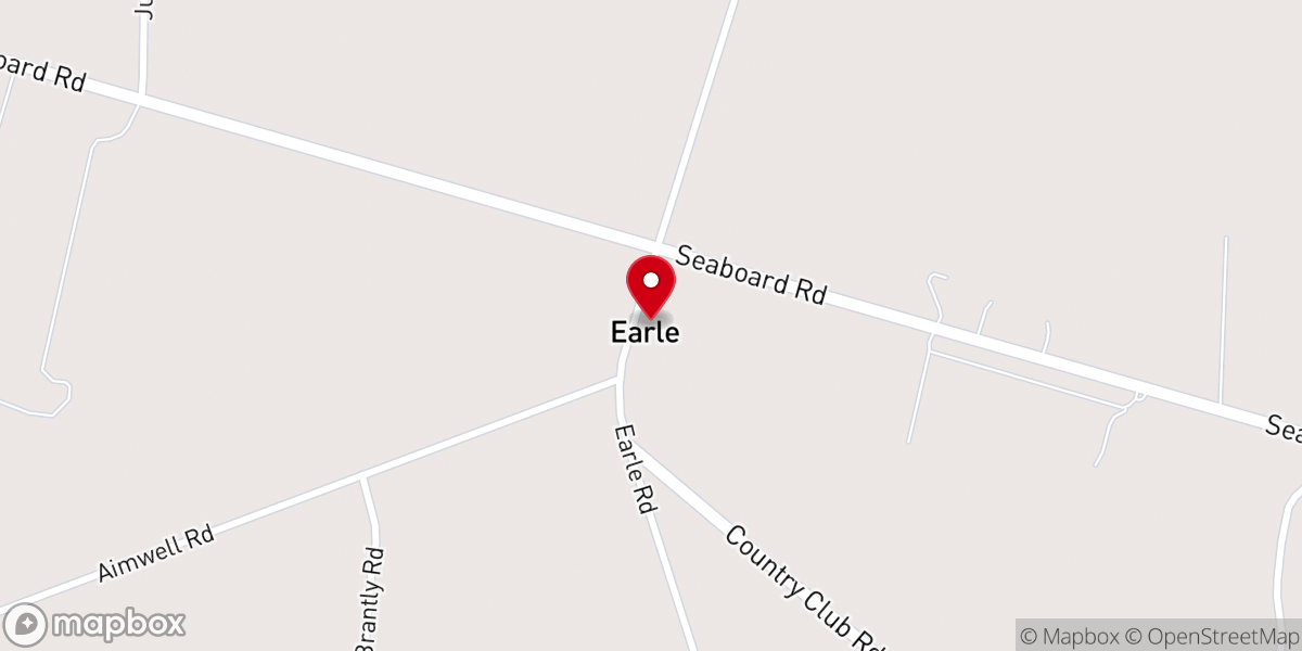Map showing location of Earls Methodist Episcopal Church South