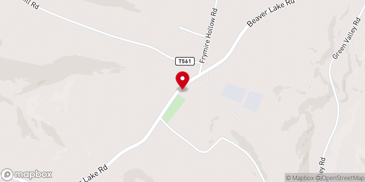 Map showing location of Mt Zion Lutheran Church