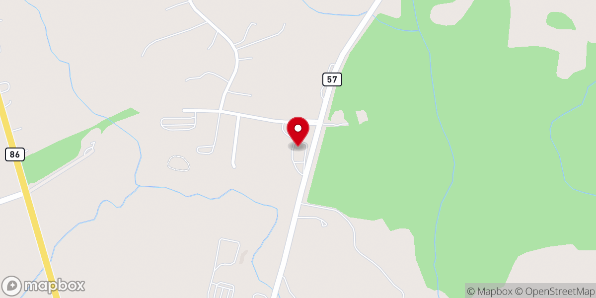 Map showing location of Mars Hill Baptist Church