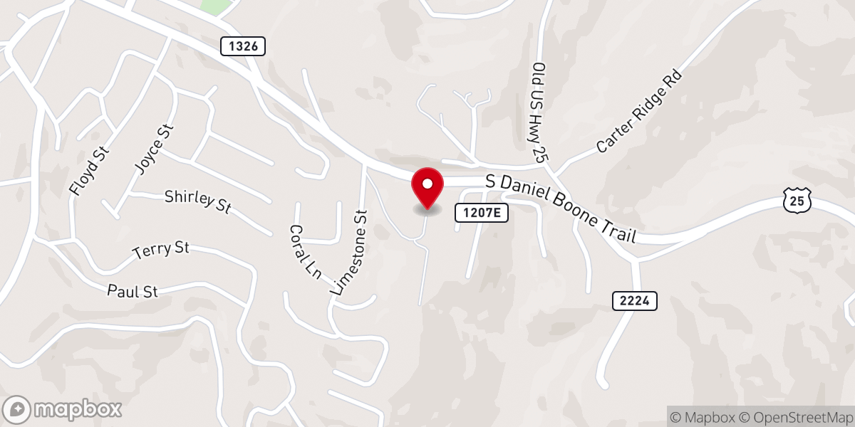 Map showing location of Bible Baptist Church