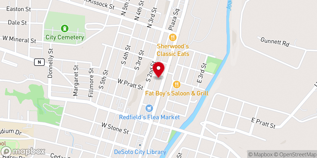 Map showing location of Melba Theater