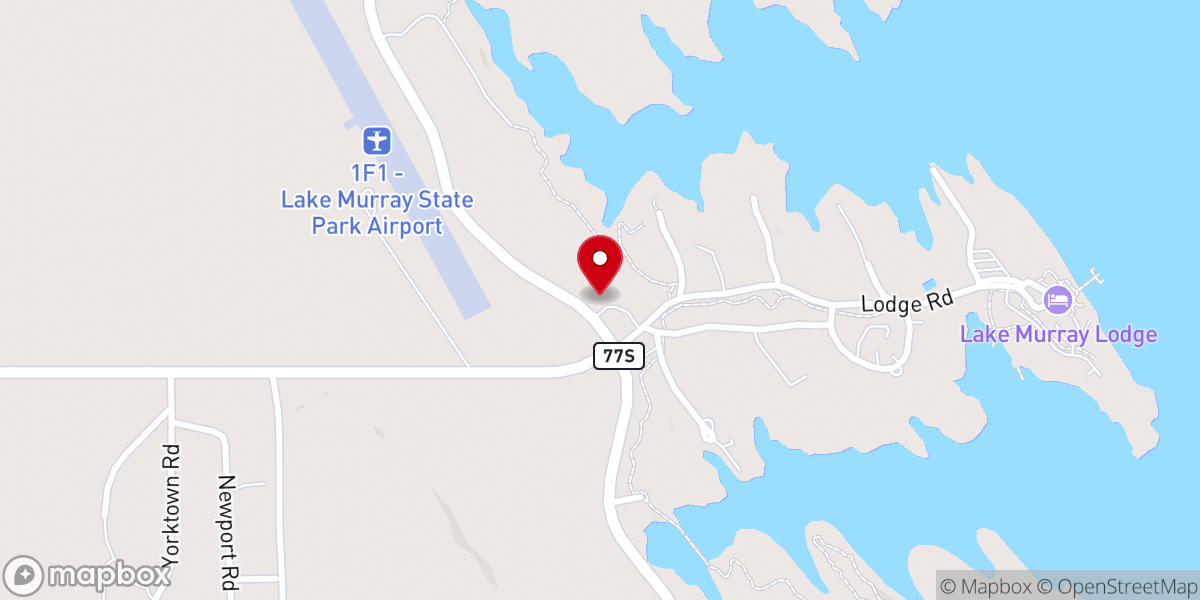 Map showing location of Lake Murray Chapel