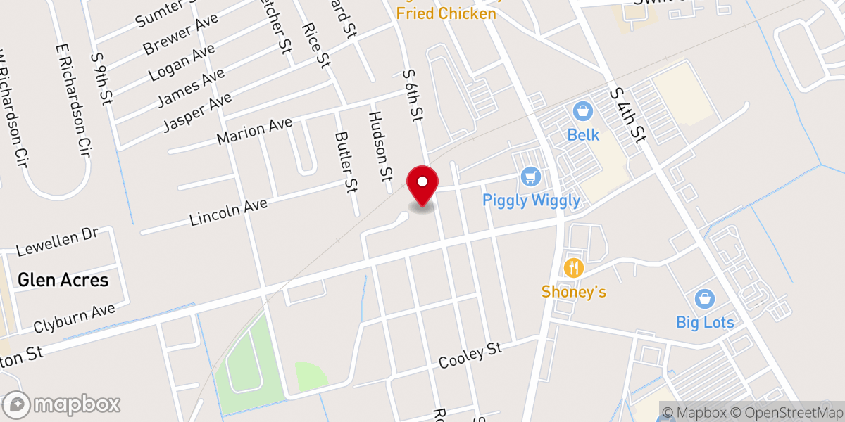 Map showing location of Centenary United Methodist Church