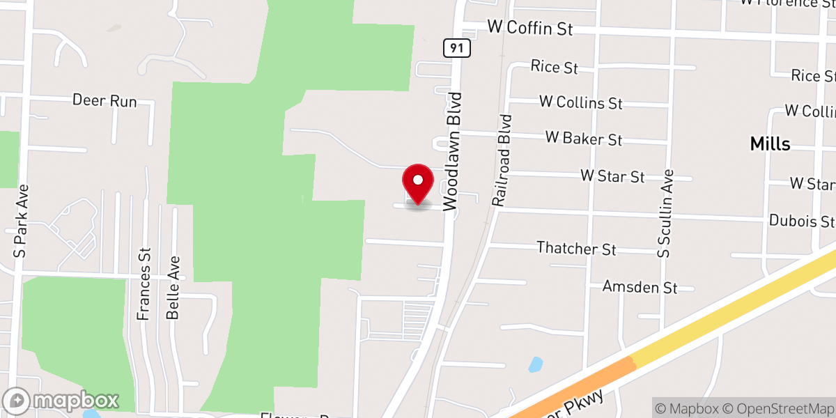 Map showing location of Iron Ore Baptist Church