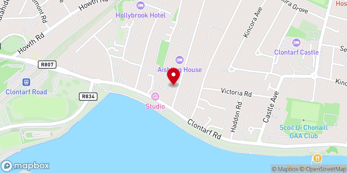 Map showing location of Clontarf Methodist Church