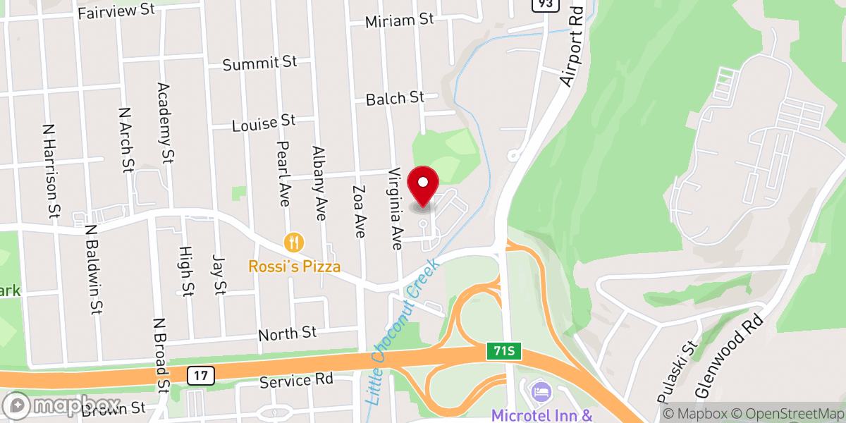 Map showing location of St John's Ukrainian Orthodox Church