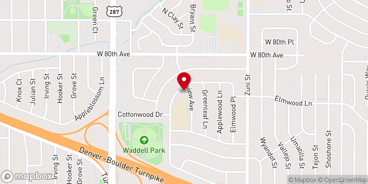 Map showing location of Fairview Baptist Church