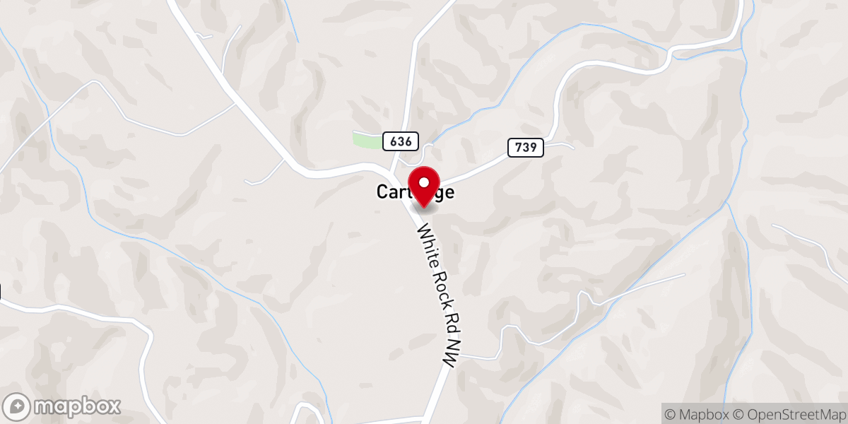 Map showing location of White Rock Church of the Brethren