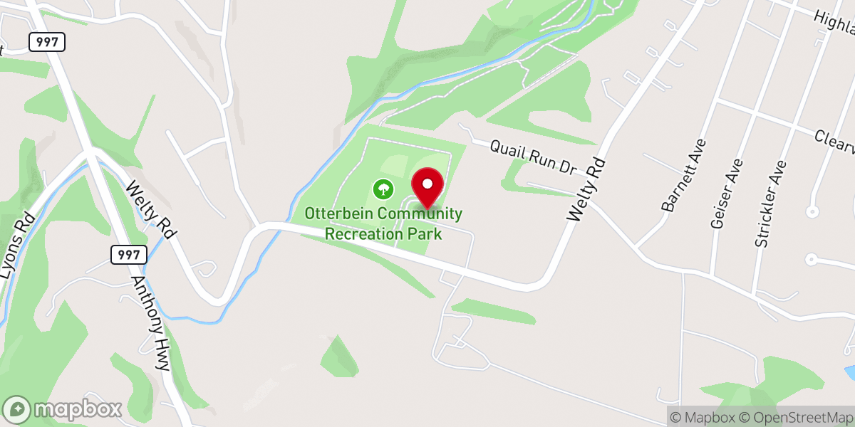 Map showing location of Otterbein Church Community Center
