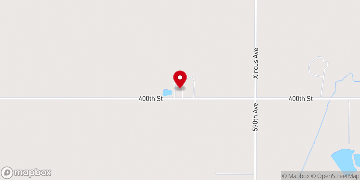 Map showing location of The Rustic Rose Barn