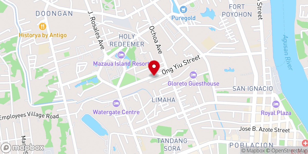 Map showing location of New Life Butuan