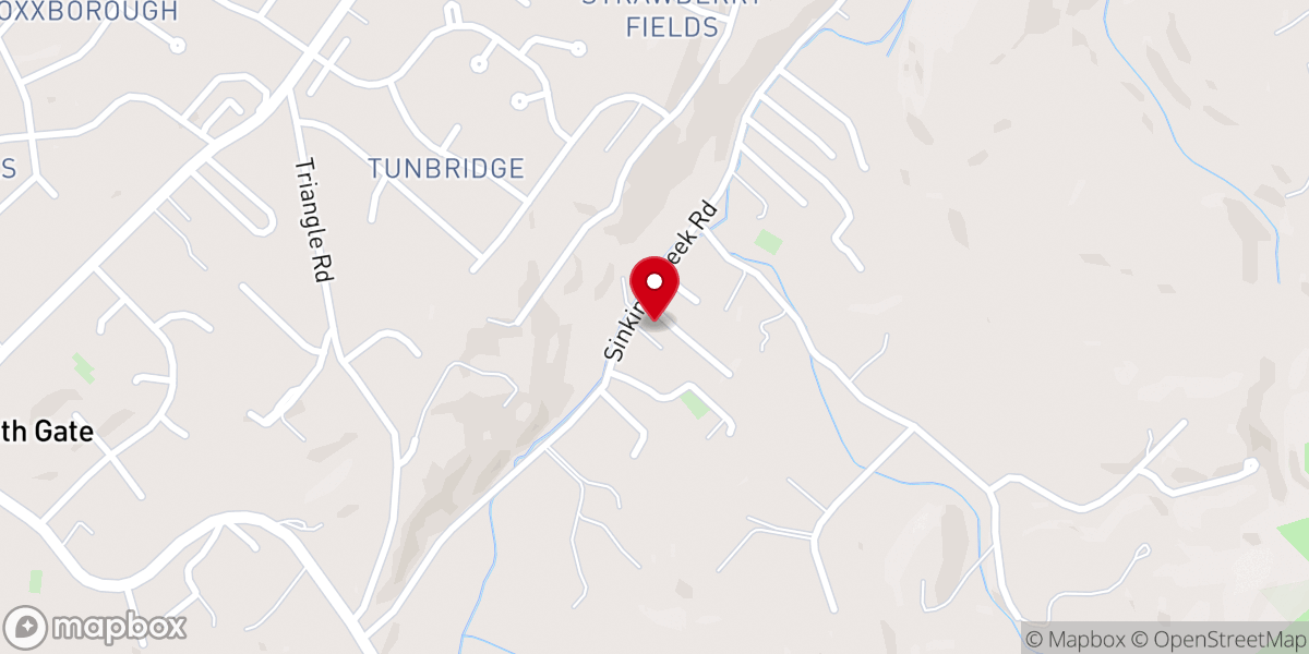 Map showing location of Berea Free Will Baptist Church