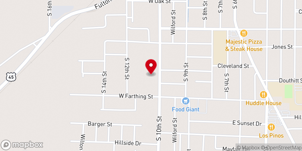Map showing location of Iglesia Pentecostal Juan 3:16