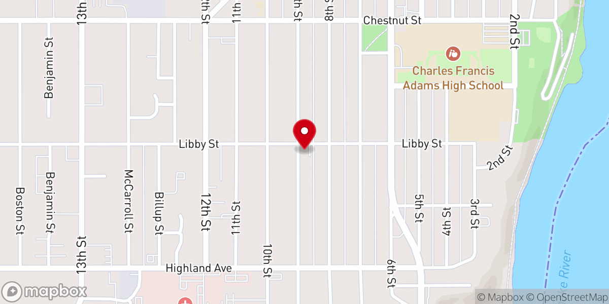 Map showing location of New Ground Alliance Church