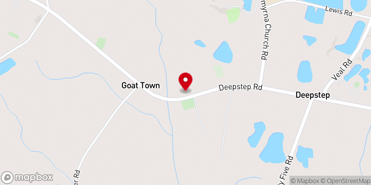 Map showing location of Deepstep United Methodist Church