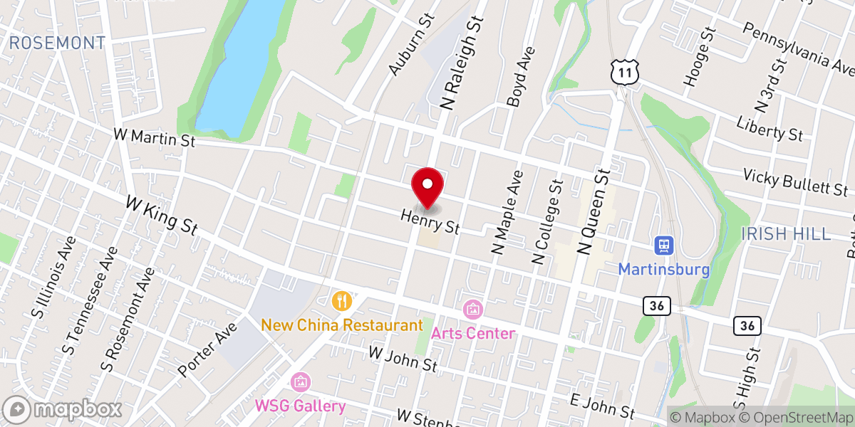 Map showing location of Destiny Baptist Church