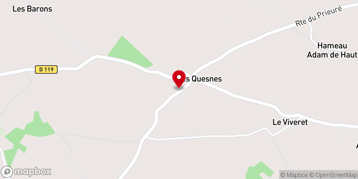 Map showing location of Le Prieuré