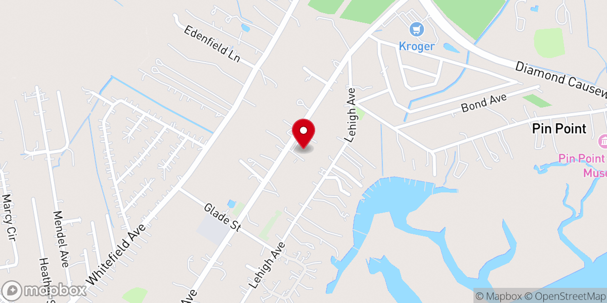 Map showing location of Ferguson Avenue Baptist Church
