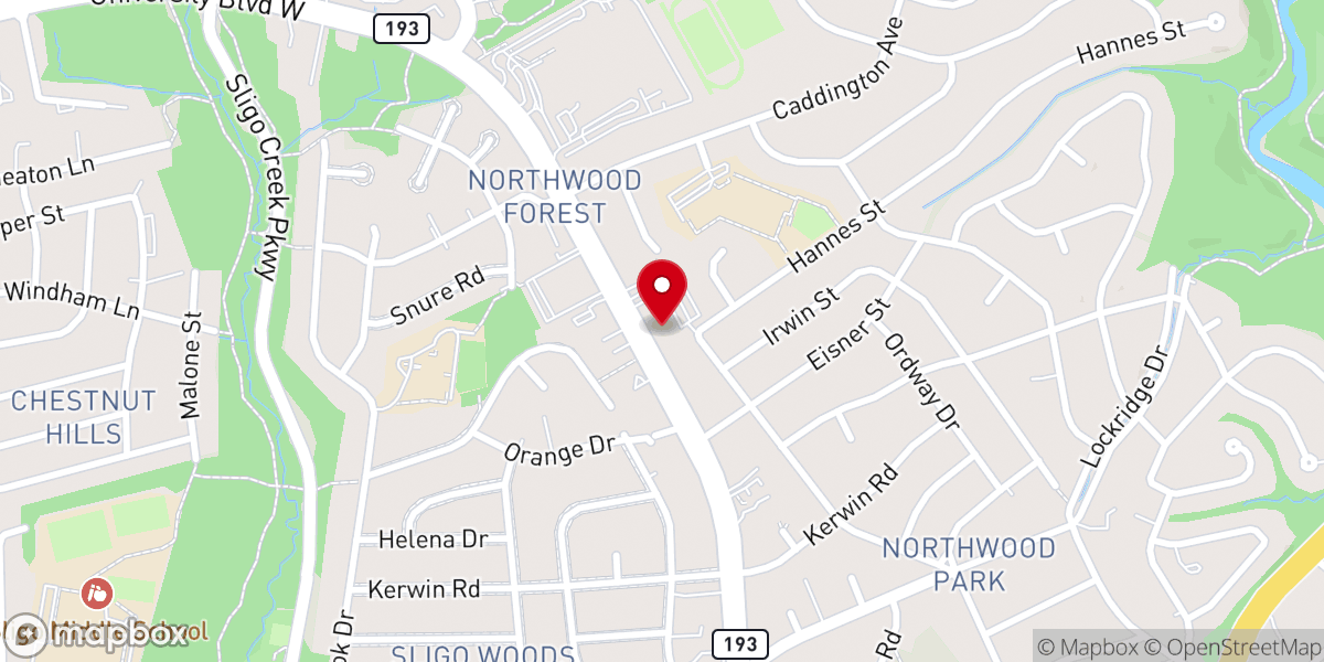 Map showing location of Luther Rice Memorial Baptist Church