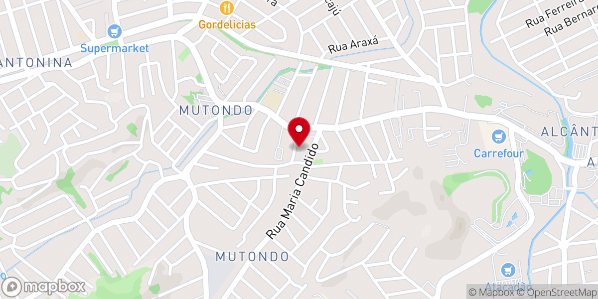 Map showing location of Igreja Batista da Manhã