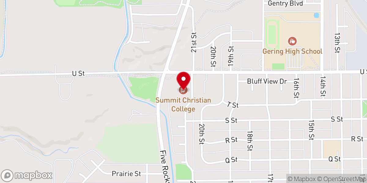 Map showing location of Summit Christian College