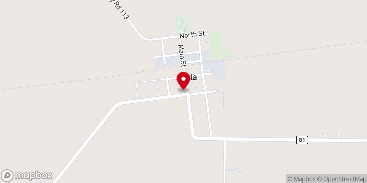 Map showing location of First Presbyterian Church