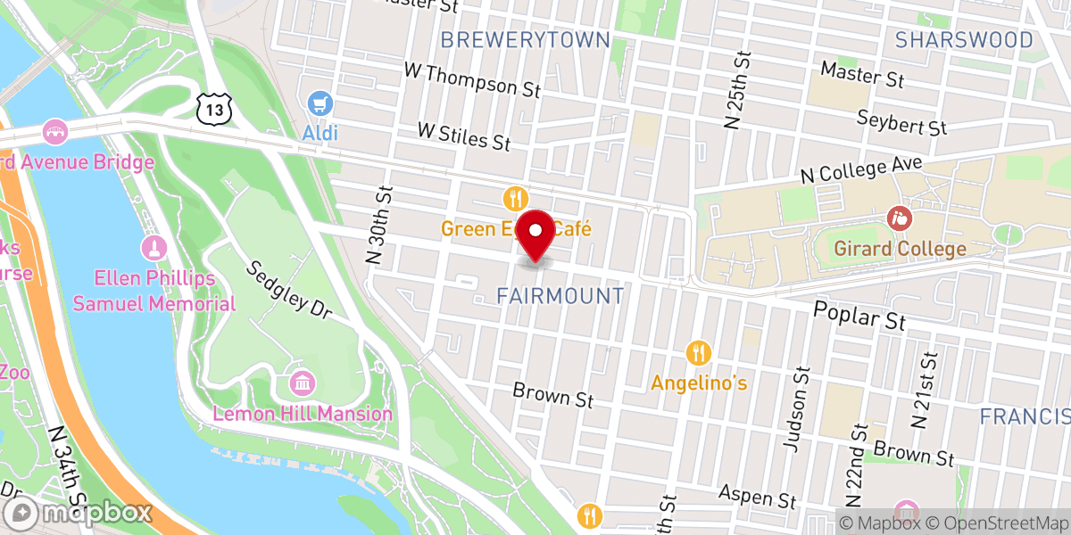 Map showing location of Trinity Baptist Church