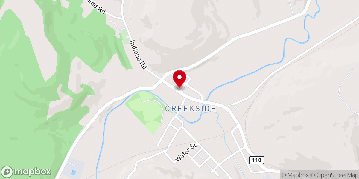 Map showing location of Creekside Methodist Church