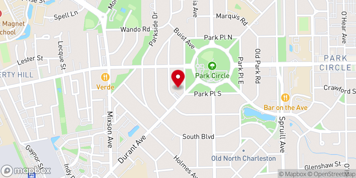Map showing location of Charleston Atlantic Presbytery