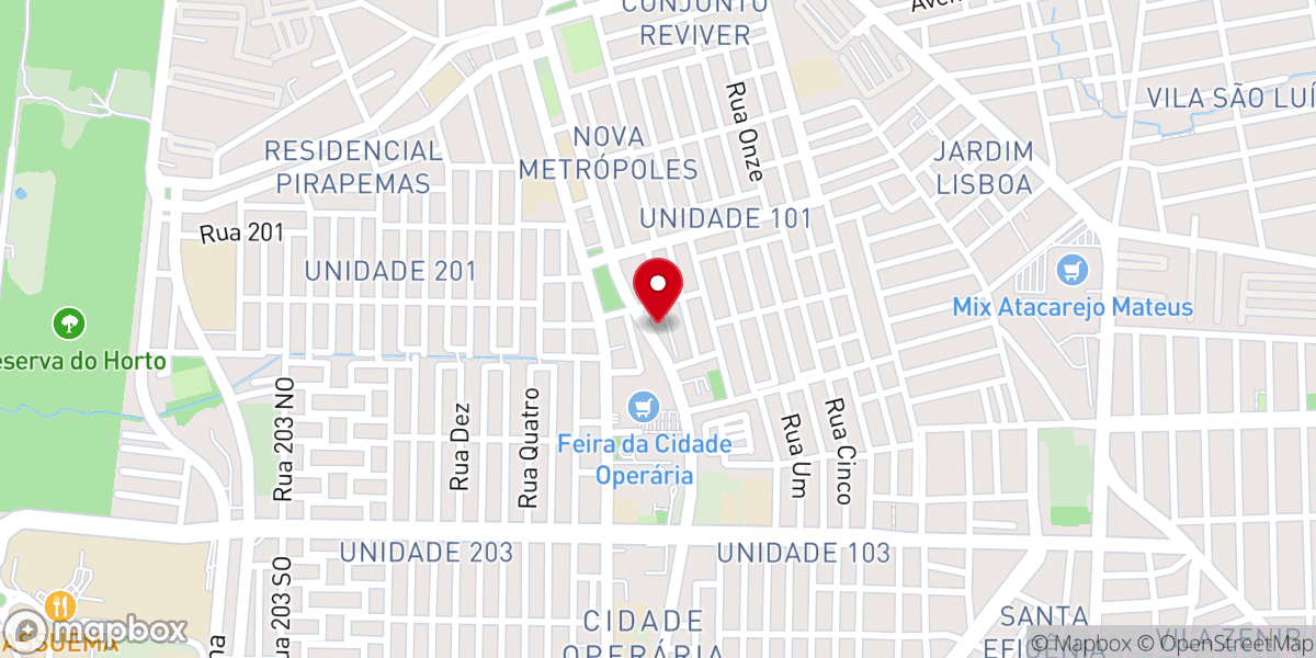 Map showing location of Igreja Pentecostal Templo Águas de Siloé