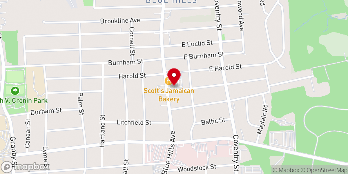 Map showing location of Solid Rock Church