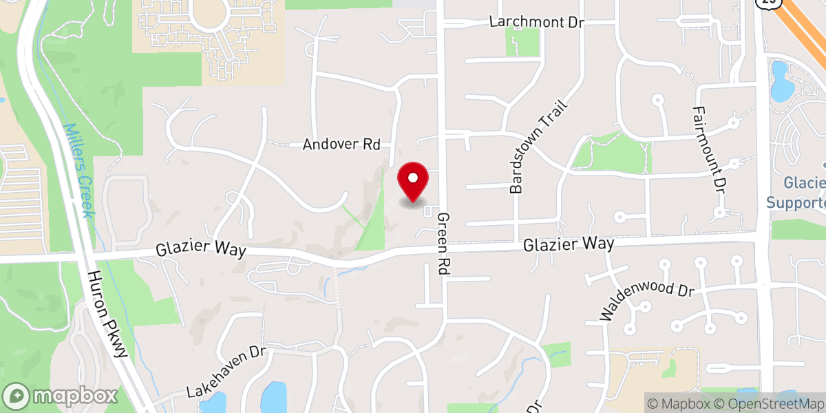 Map showing location of First United Methodist Church, Green Wood