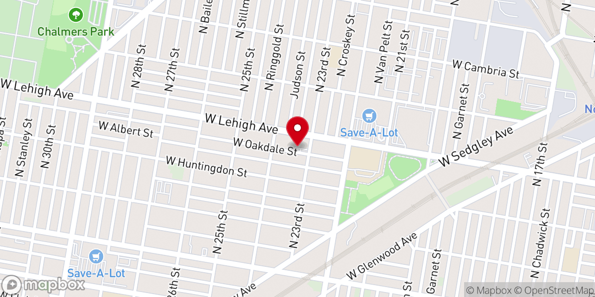 Map showing location of First Church Worship Center