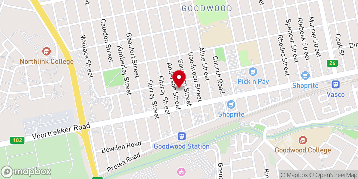 Map showing location of St. Joseph's Catholic Church