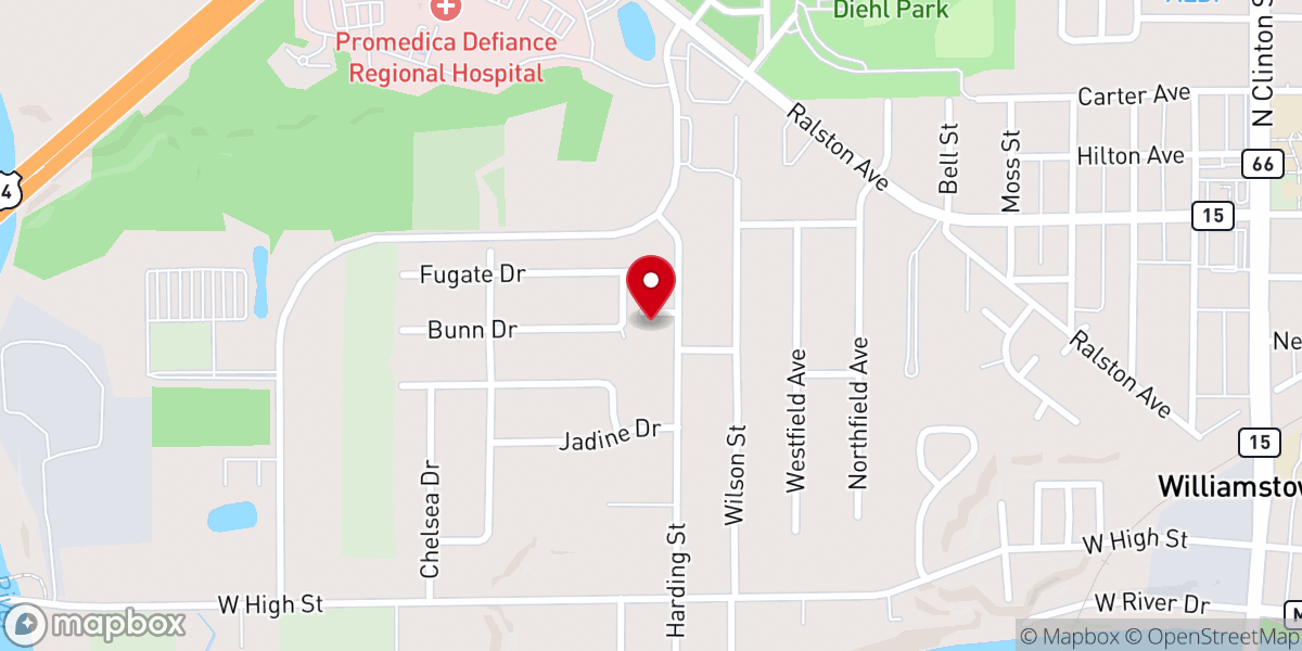 Map showing location of Faith Tabernacle Church